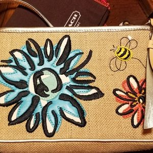 Coach straw bumblebee mini handbag--NEVER WORN